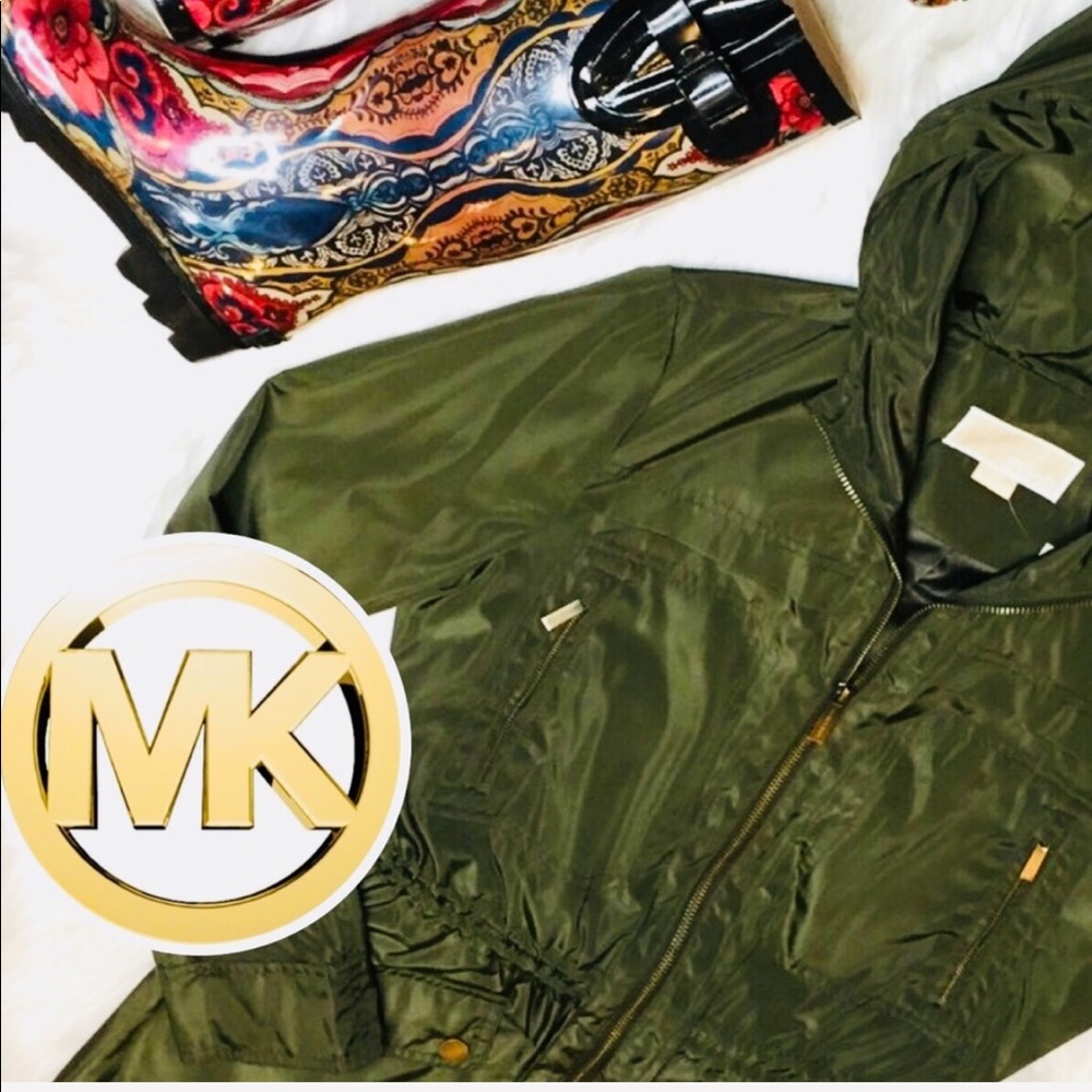 NWT! Michael Kors Army Green Jacket • MK